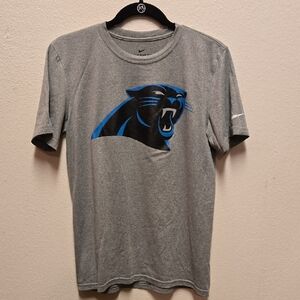 Nike Heather Gray Carolina Panthers Primetime Logo Essential T-Shirt, Mens Small